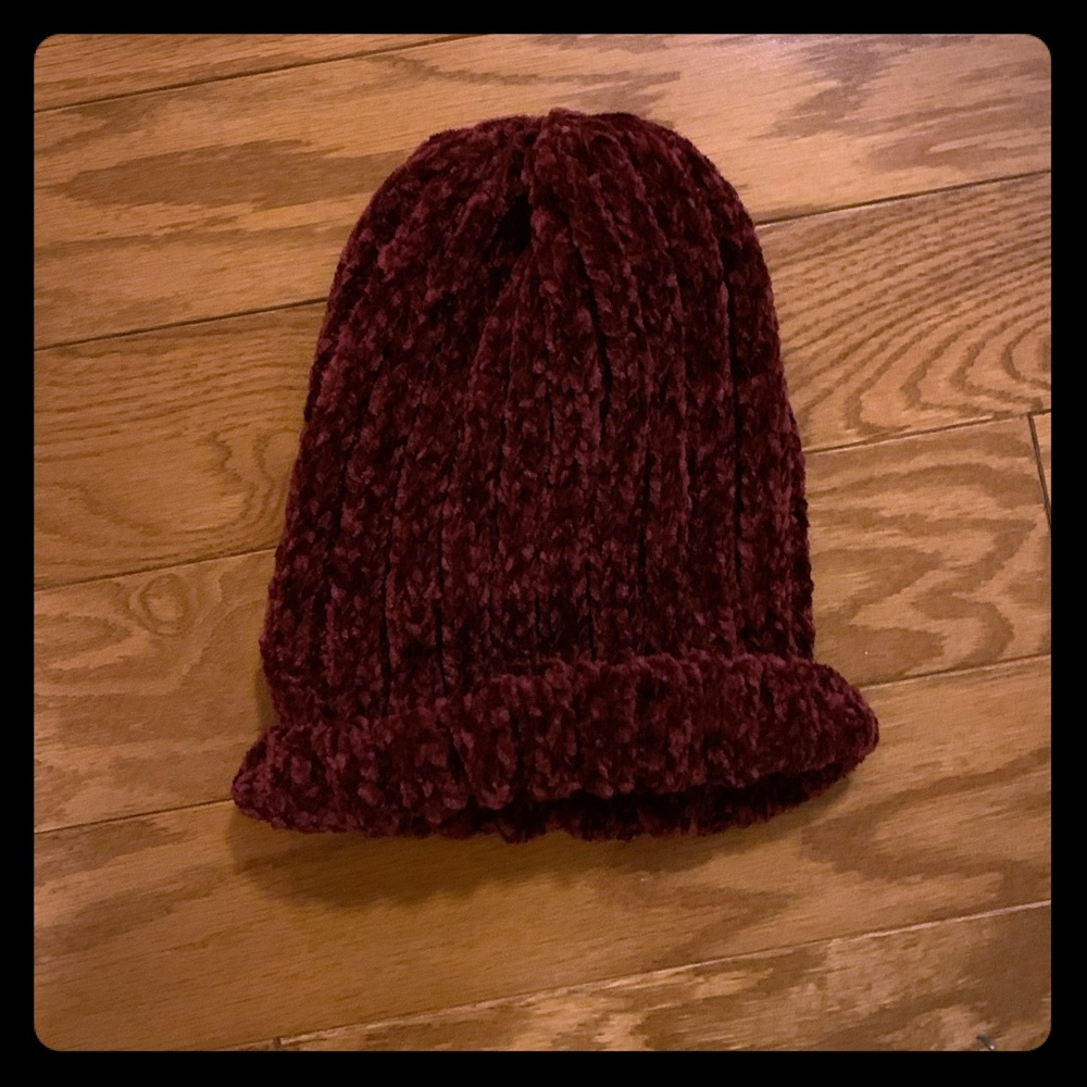 Burgundy beanie